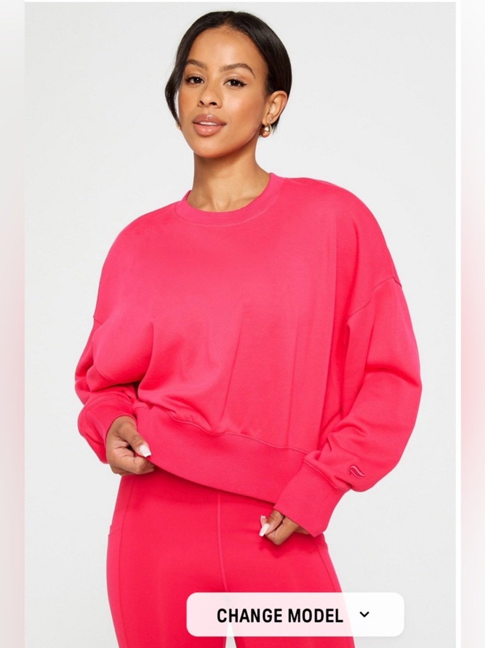 Fabletics Year Round Terry Crew Neck Sweatshirt